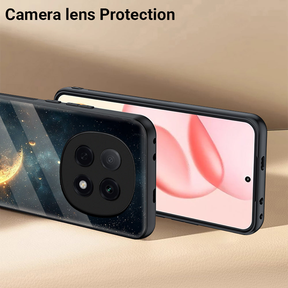 OPPO F29 Pro 5G Premium Acrylic Shockproof Glass Back Case (Golden Moon)