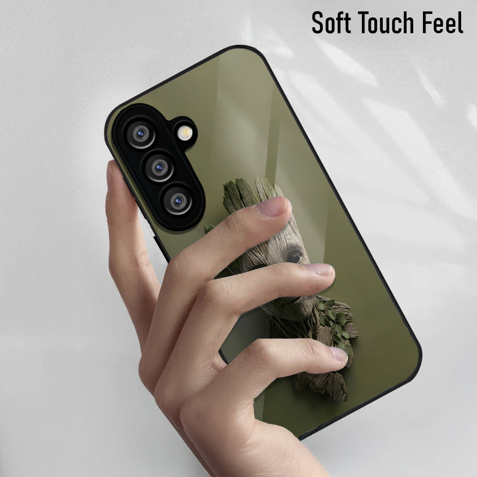 Samsung Galaxy A56 Premium Acrylic Shockproof Glass Back Case (Tree Buddy)