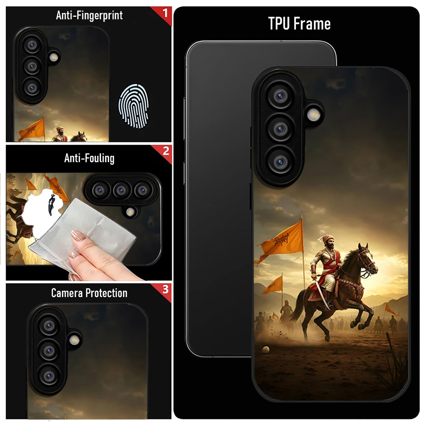 Samsung Galaxy A56 Premium Acrylic Shockproof Glass Back Case (Battle Glory)