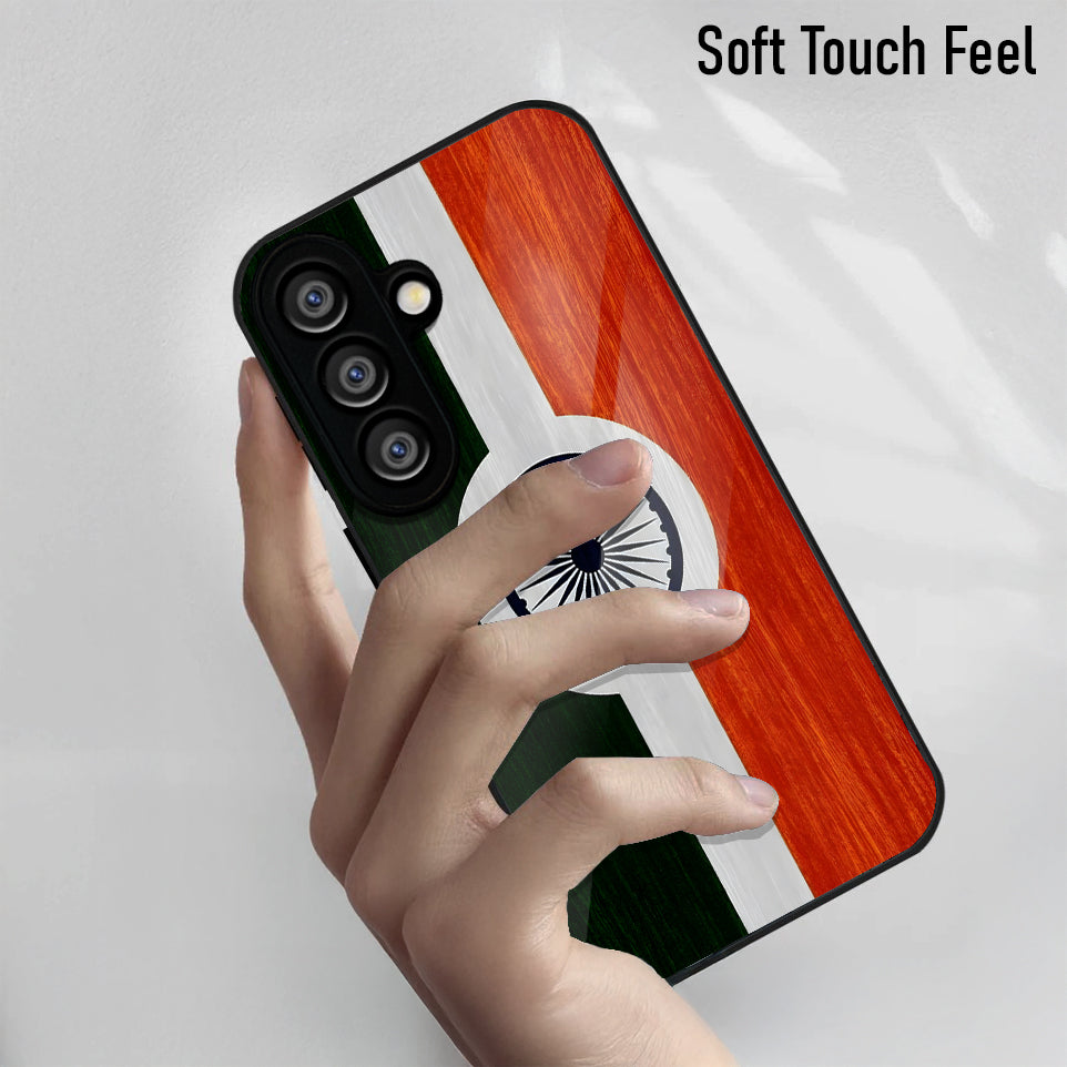 Samsung Galaxy A56 5G Premium Acrylic Shockproof Glass Back Case (India Pride)