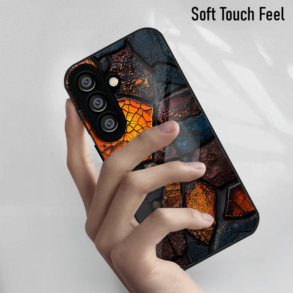 Samsung Galaxy A36 Premium Acrylic Shockproof Glass Back Case (StoneAura)