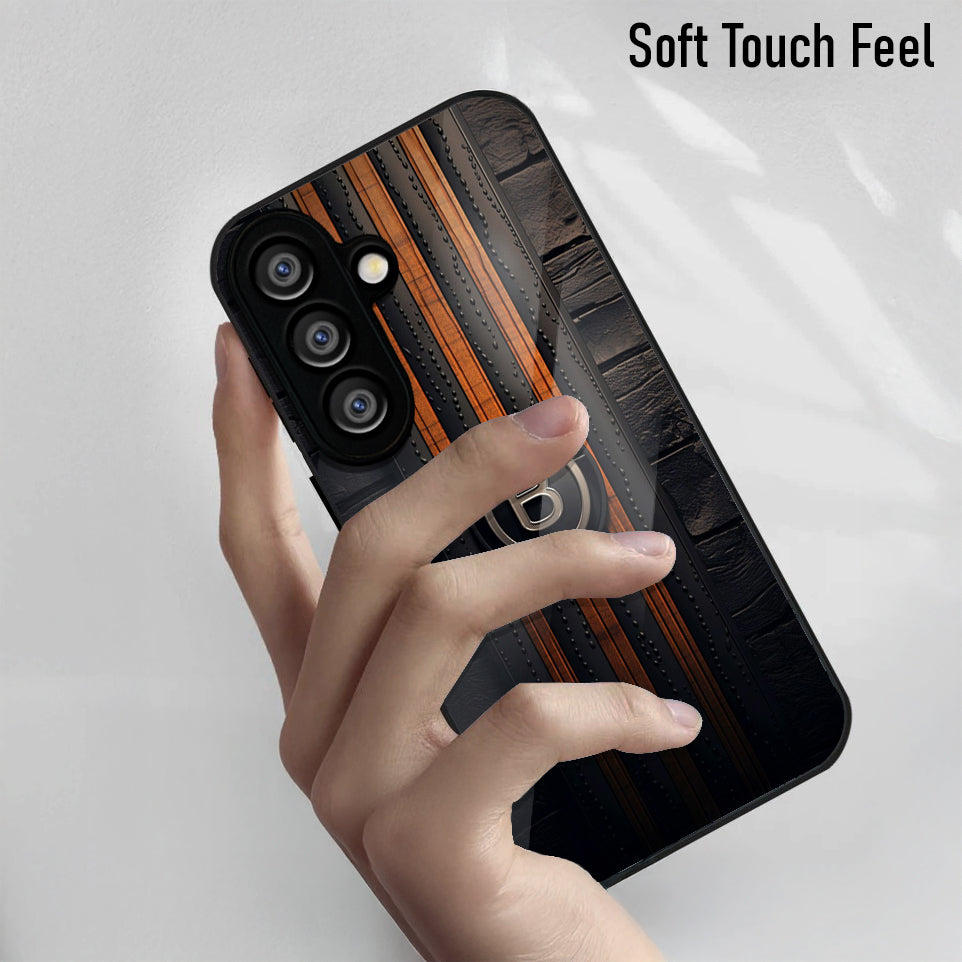 Samsung Galaxy A36 Premium Acrylic Shockproof Glass Back Case (BlackEdition)