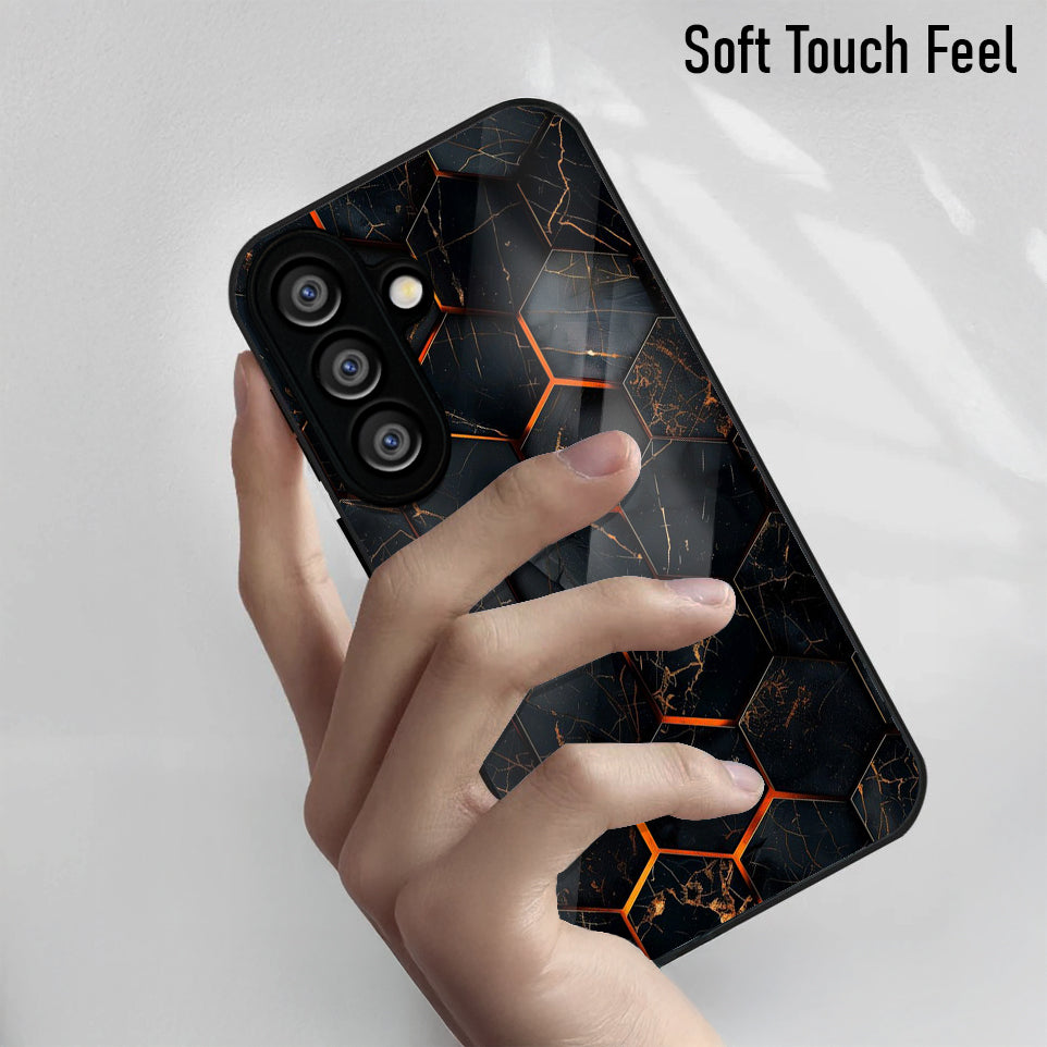 Samsung Galaxy A36 Premium Acrylic Shockproof Glass Back Case (FireGrid)