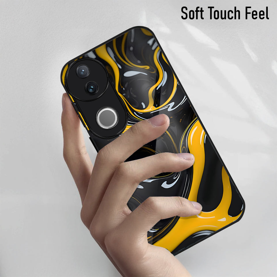 Vivo V50 5G Premium Acrylic Shockproof Glass Back Case (Liquid Armor)