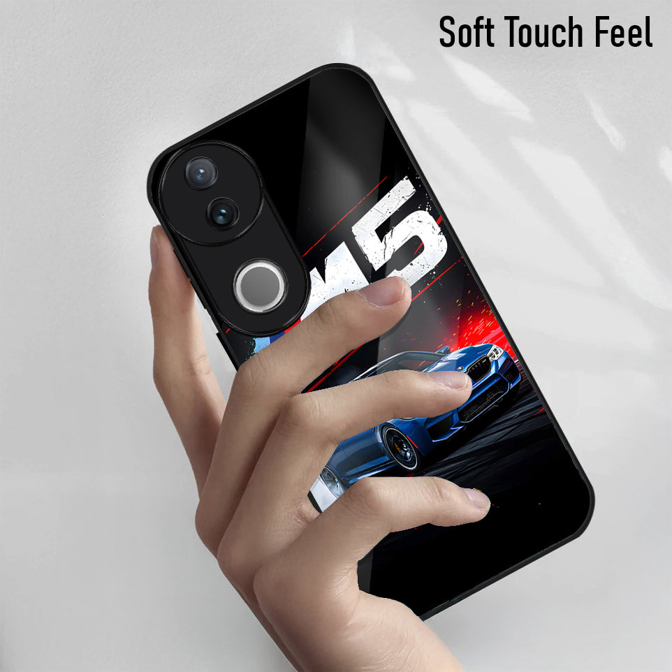 Vivo V50 5G Premium Acrylic Shockproof Glass Back Case (BMW M5)