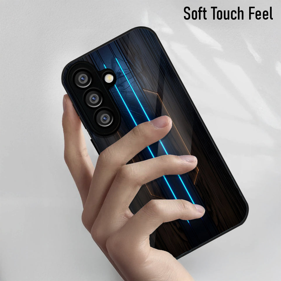 Samsung Galaxy A56 Premium Acrylic Shockproof Glass Back Case (Neon Glow)