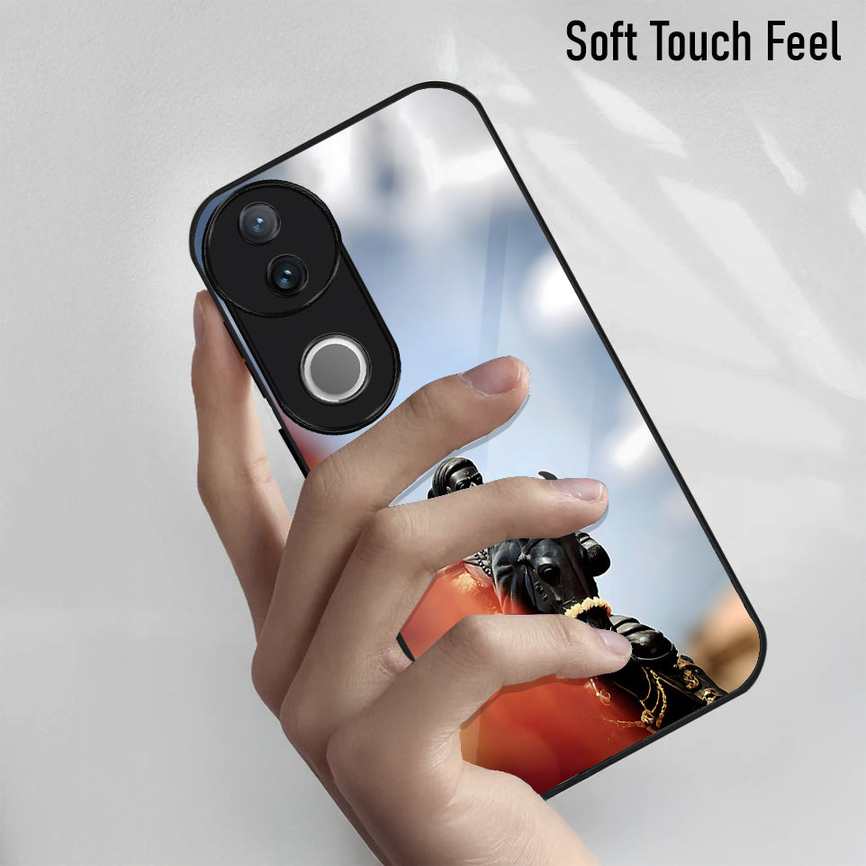 Vivo V50 5G Premium Acrylic Shockproof Glass Back Case (Maratha King)