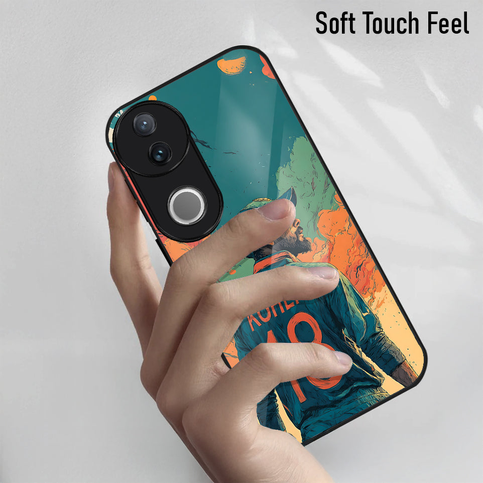 Vivo V50 5G Premium Acrylic Shockproof Glass Back Case (Legend Kohli)