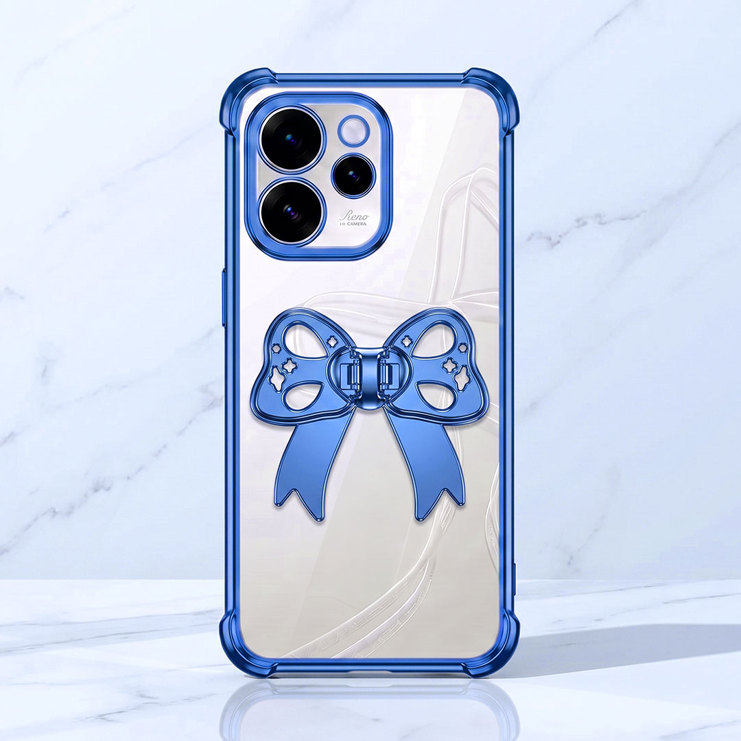 Oppo Reno 15 Pro Mini 5G Stylish Bow Knot Transparent Shockproof Airbag Phone Case