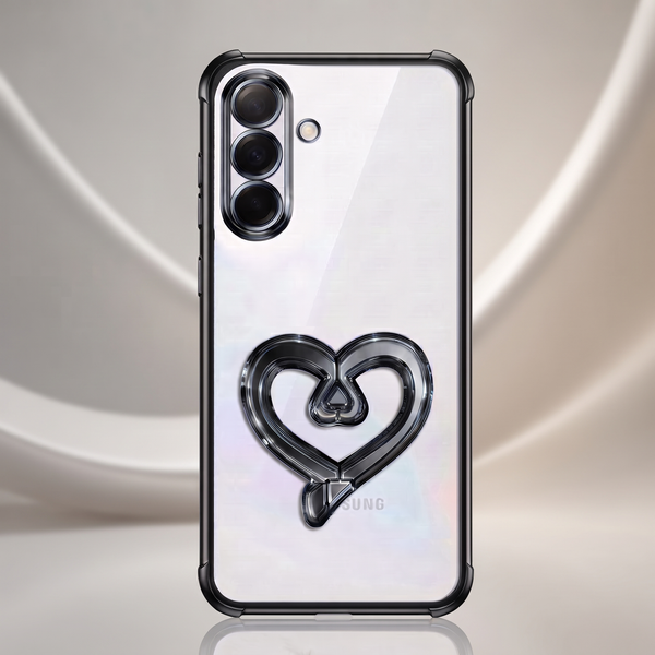 Samsung Galaxy A16 5G Premium Heart Transparent Shockproof Airbag Phone Case