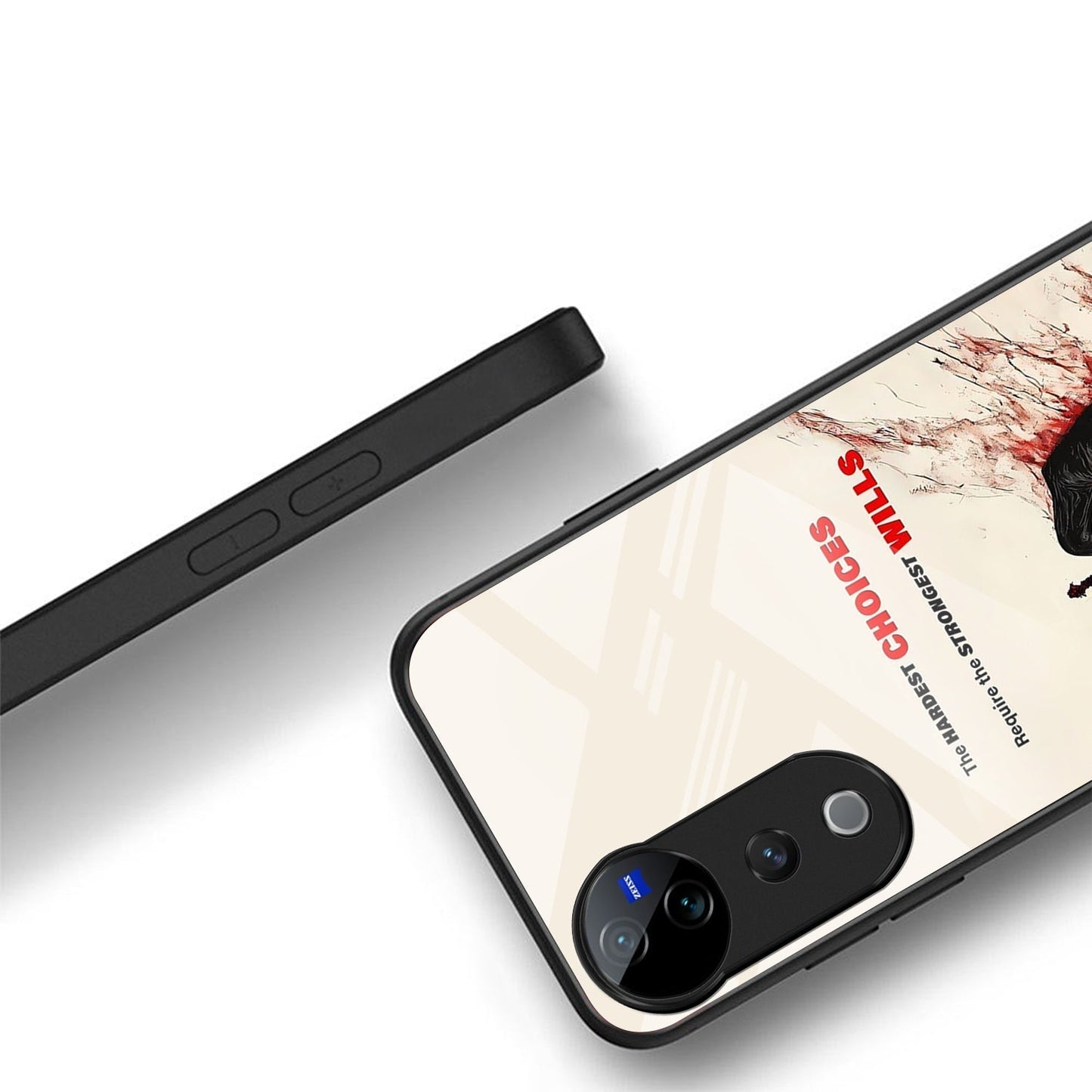 Vivo V40 Pro 5G Premium Acrylic Shockproof Glass Back Case (Shadow Will )