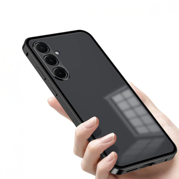 Samsung Galaxy A56 5G Aluminium Metal Bumper Shield Transparent Back Case