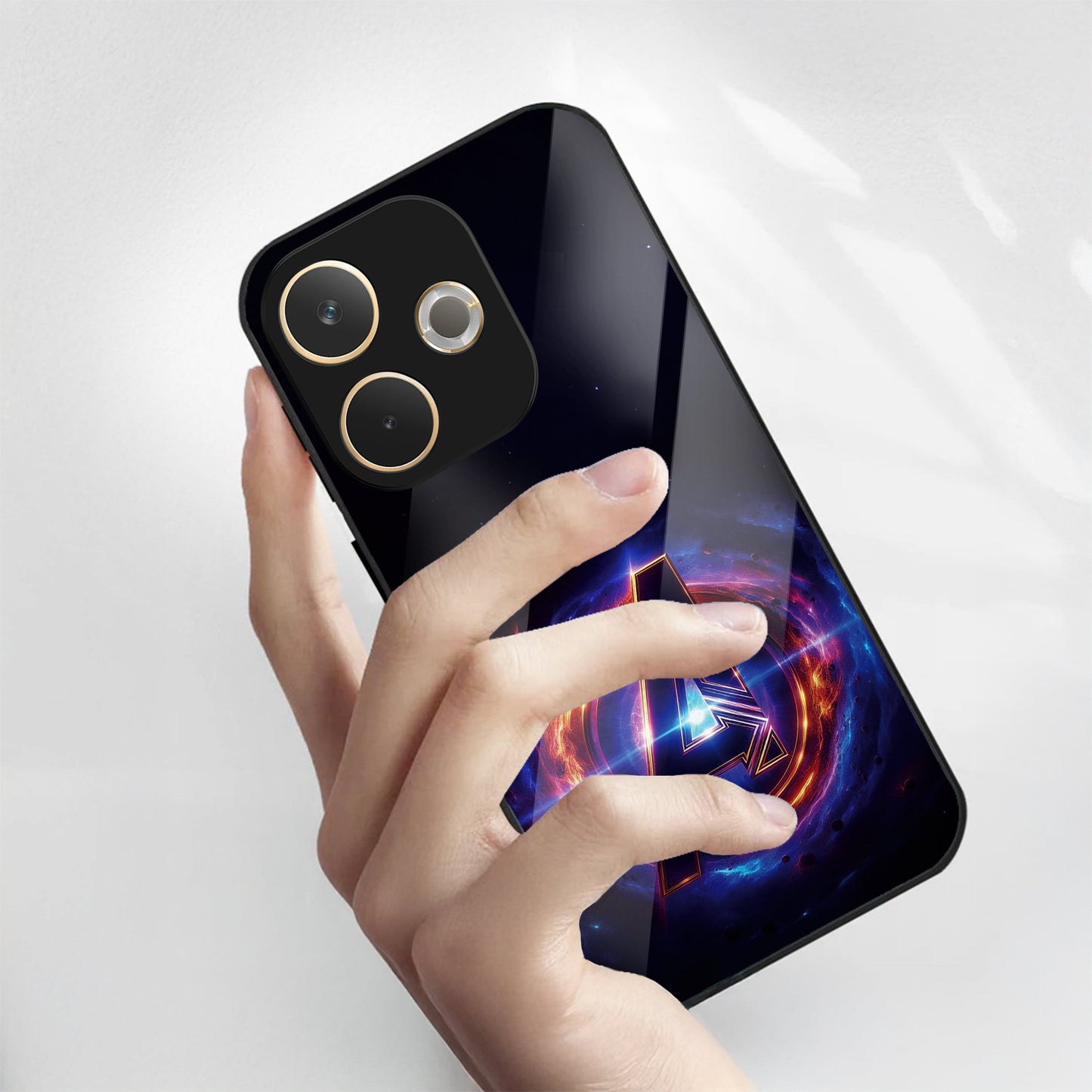 Oppo A5 Pro 5G Premium Acrylic Shockproof Glass Back Case (Endgame Impact)