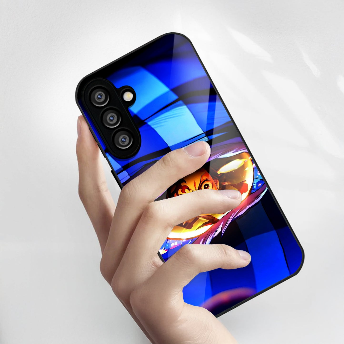 Samsung Galaxy A36 Premium Acrylic Shockproof Glass Back Case (Epic Battle)