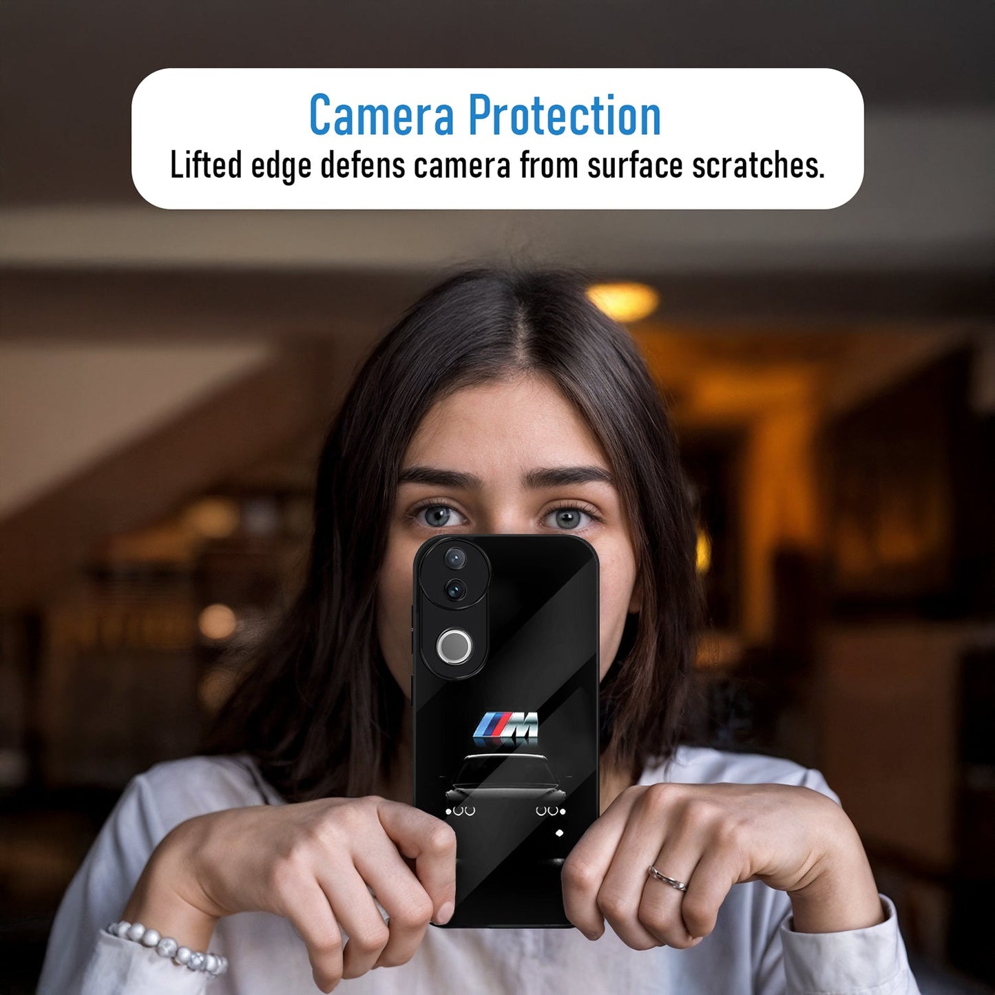 Vivo V50 5G Premium Acrylic Shockproof Glass Back Case (Motorsport Edition)