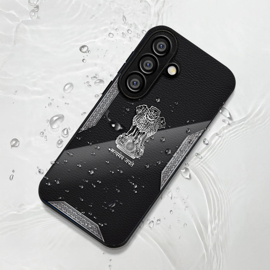 Samsung Galaxy A36 5G Premium Acrylic Shockproof Glass Back Case (Satyamev Leather)