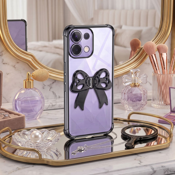 Oppo K13 5G Stylish Bow Knot Transparent Shockproof Airbag Phone Case
