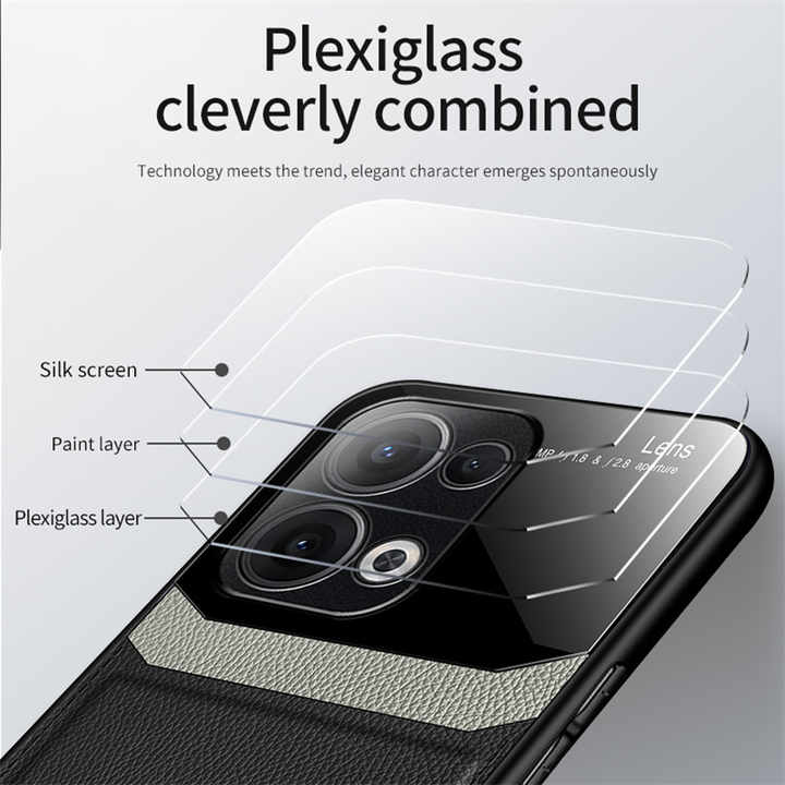 Oppo Reno13 5G Premium Leather Lens Protective Case