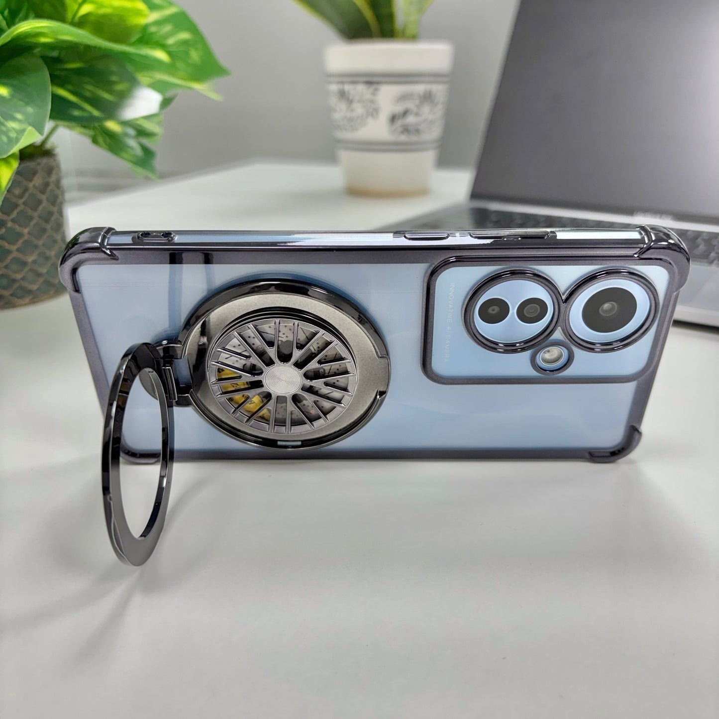 Oppo F25 Pro 5G Premium Stress Buster Wheel Rotating Shockproof Airbags Case