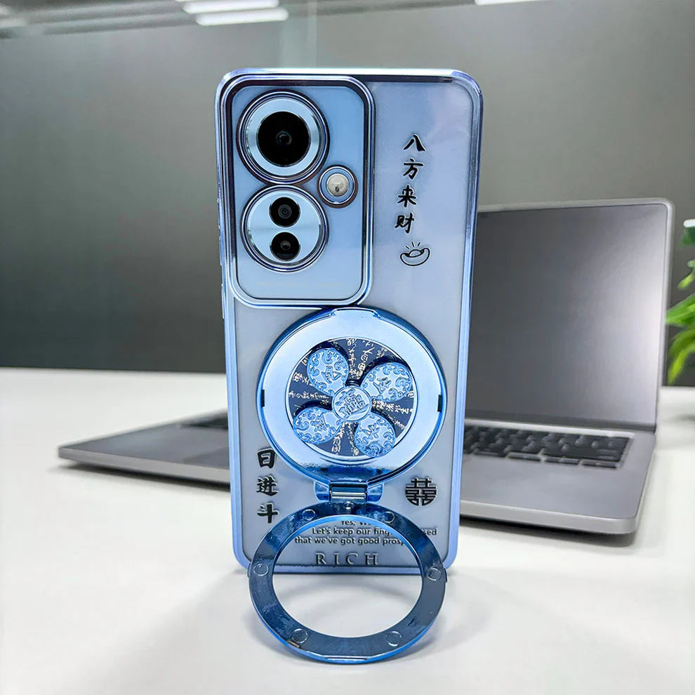 Oppo F25 Pro 5G Rich Manifestation Reflective Fidget Rotating Back Case