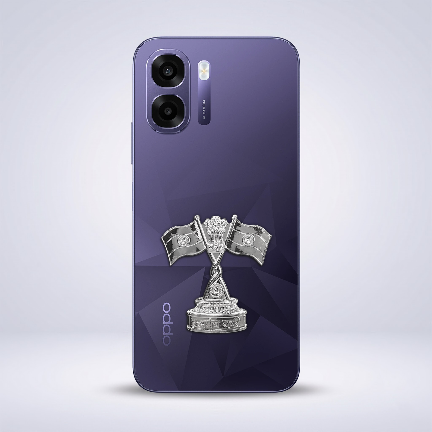 Oppo K14x 5G Compatible Satyamev Jayate 3D Metal Emblem Sticker
