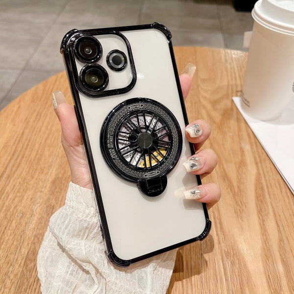 Oppo A5 Pro 5G Premium Stress Buster Wheel Rotating Shockproof Airbags Case