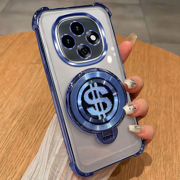 Oppo F31 Pro 5G Four Corner Airbags 100% Original Astro Money Magnet Rotating Dollar Case