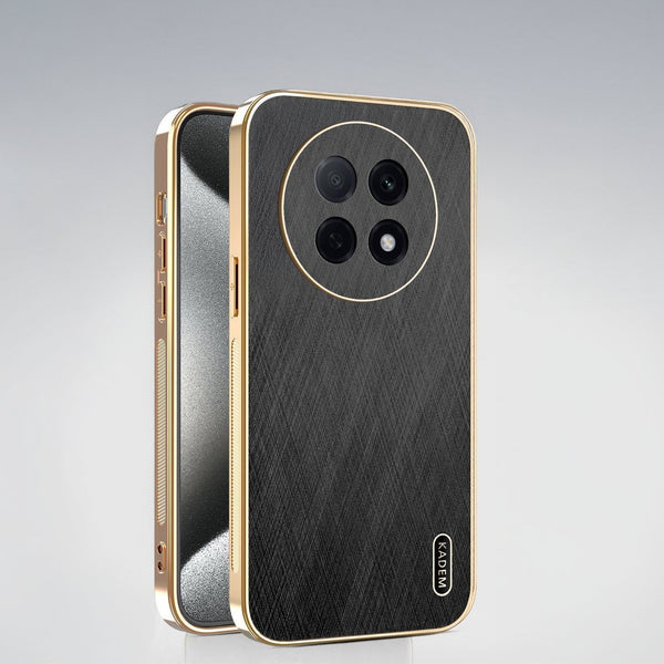 Oppo F31 Pro+ 5G Premium Electroplated Frame Gold Thread Pattern Soft Case (Buy 1 Get 1 Free Surprise Cover)