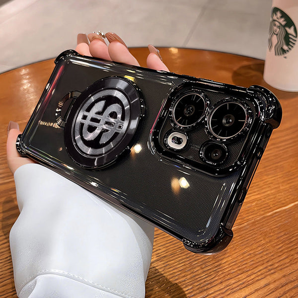 Oppo Reno14 5G Four Corner Airbags 100% Original Astro Money Magnet Rotating Dollar Case