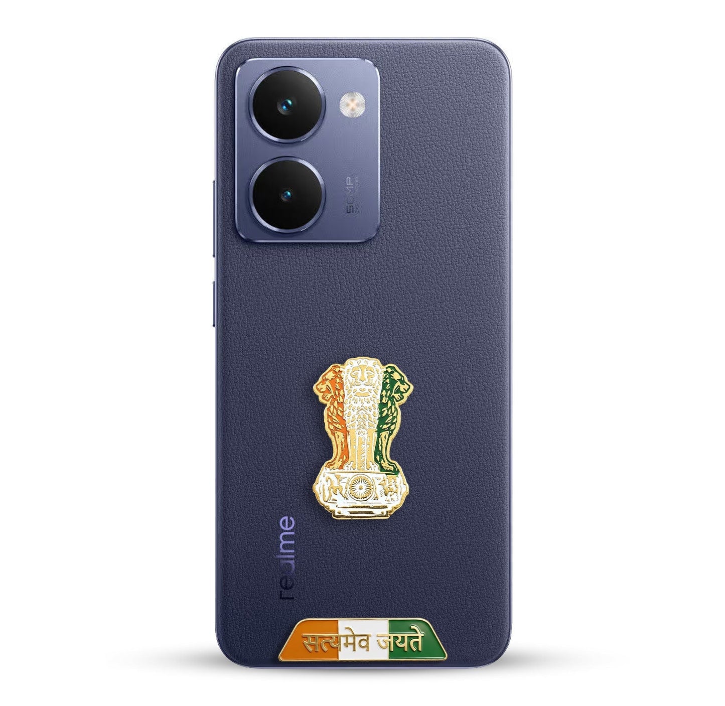 Realme P3 Ultra 5G Compatible Satyamev Jayate 3D Metal Emblem Sticker