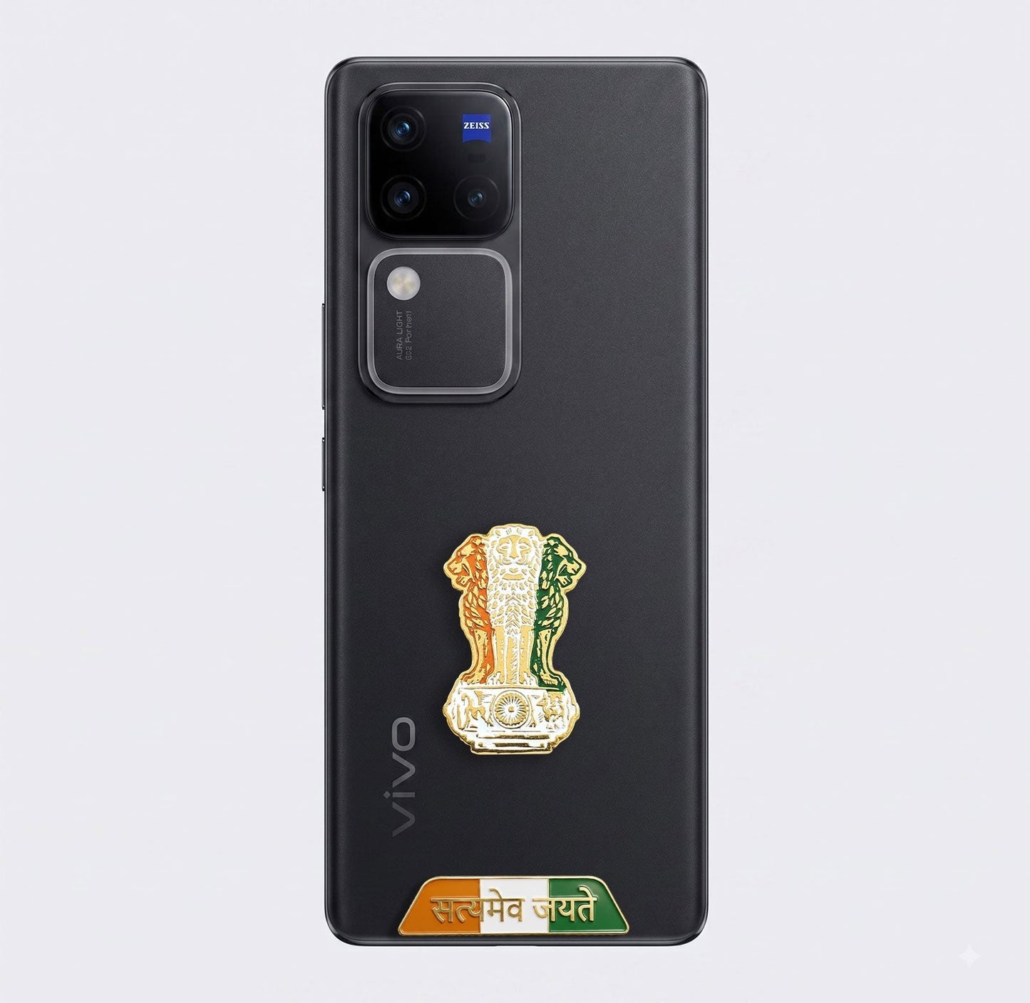 Vivo V30 Pro 5G Compatible Satyamev Jayate 3D Metal Emblem Sticker