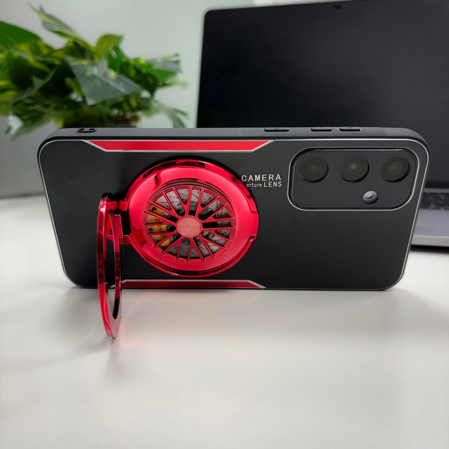 Samsung Galaxy S24 FE 5G Best Selling Stress Buster Wheel Aluminium Metal Scratch Resistant Back Case