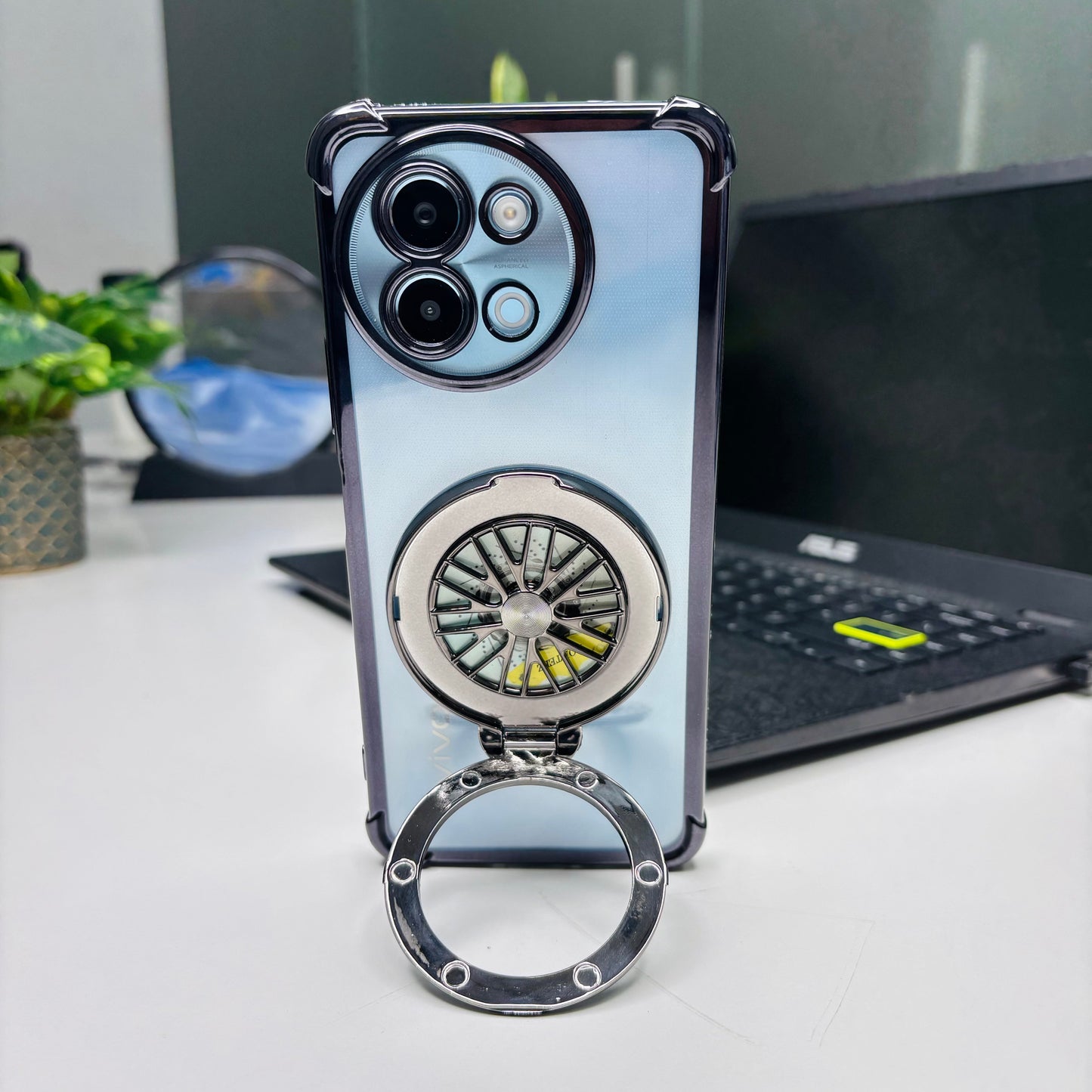 Vivo V30e 5G Premium Stress Buster Wheel Rotating Shockproof Airbags Case