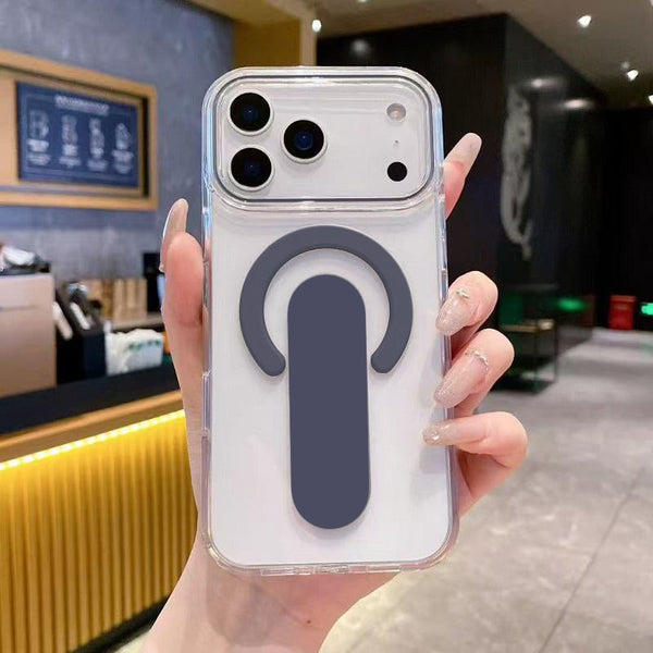 iPhone 17 Pro & Pro Max Ultra-Slim With Grip Style Phone Stand Clear Magsafe Case