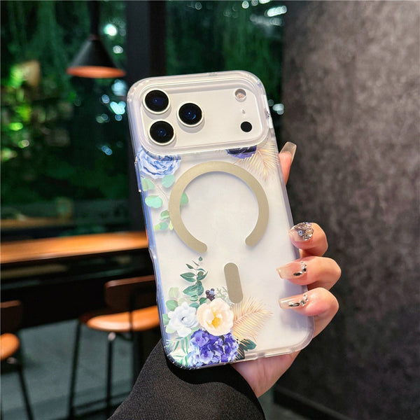 iPhone 17 Pro & 17 Pro Max Silicone Floral Magsafe Case