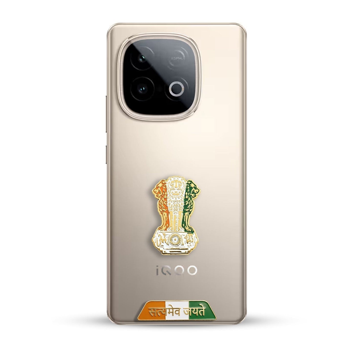 iQOO Neo 10 5G Compatible Satyamev Jayate 3D Metal Emblem Sticker