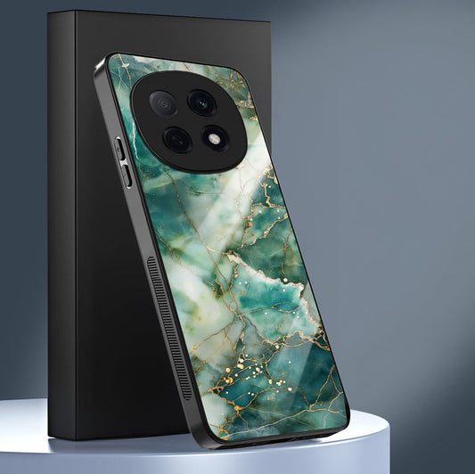 OPPO F29 Pro 5G Premium Acrylic Shockproof Glass Back Case (Emerald Veins)