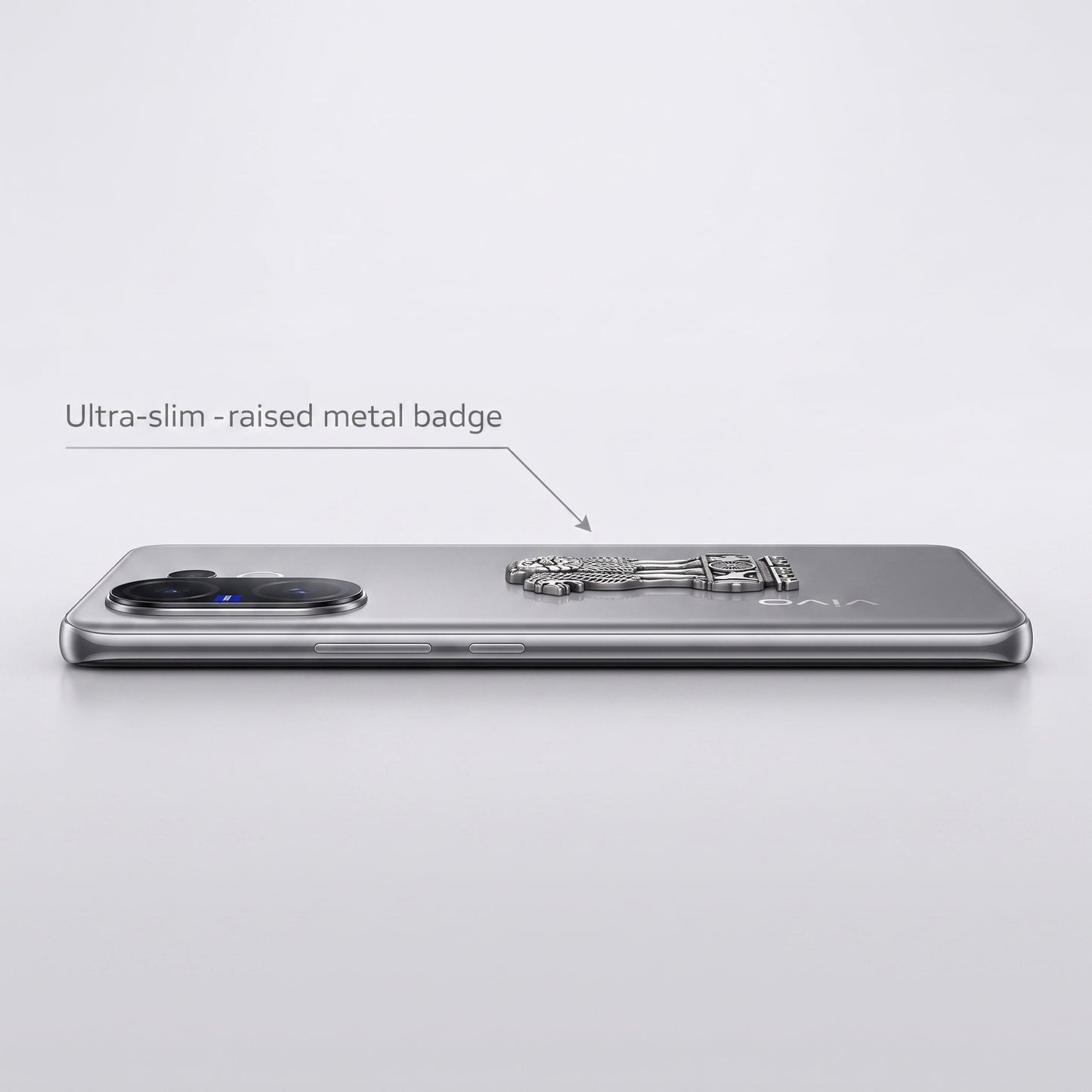Vivo V60 5G Compatible Satyamev Jayate 3D Metal Emblem Sticker