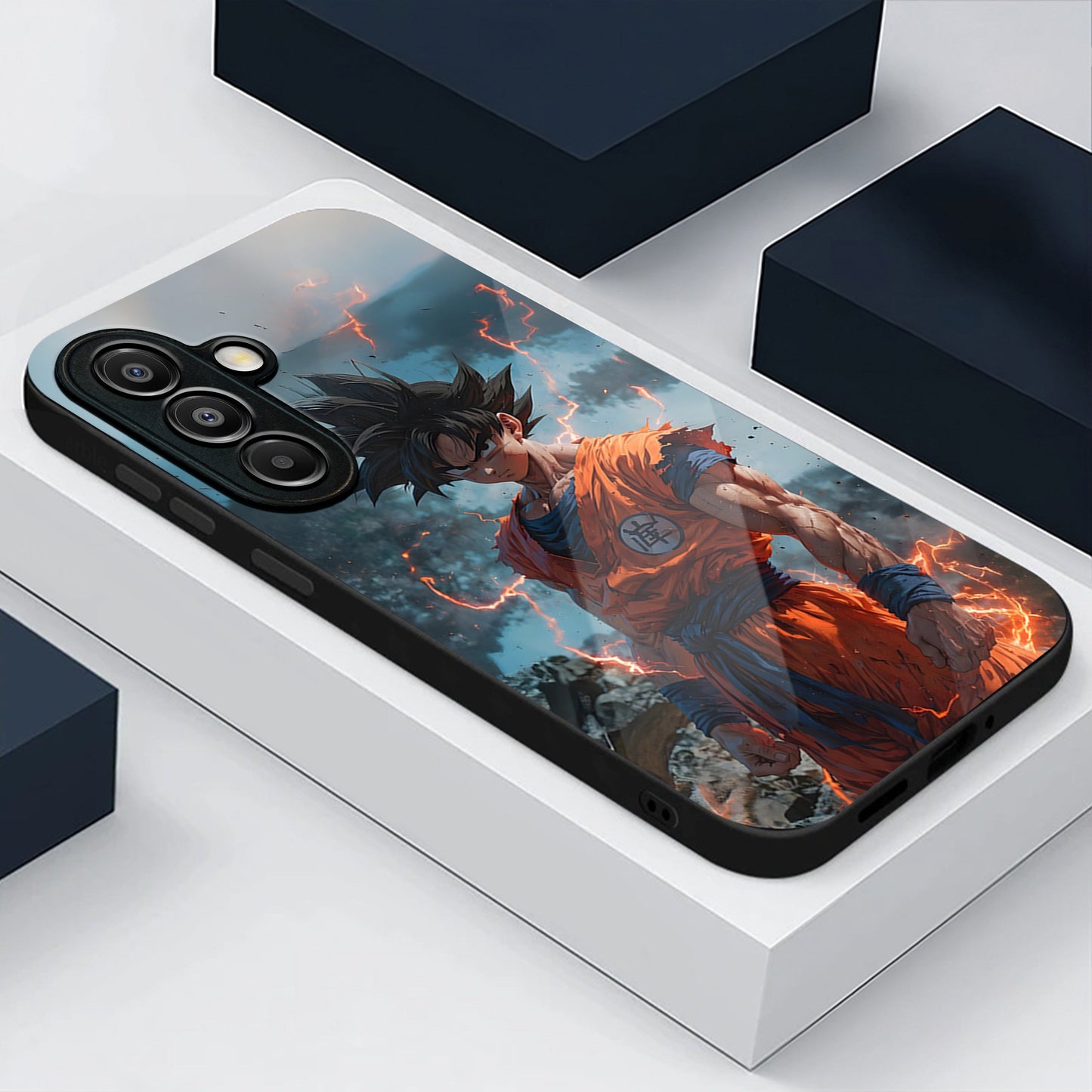 Samsung Galaxy A36 Premium Acrylic Shockproof Glass Back Case (Saiyan Power)