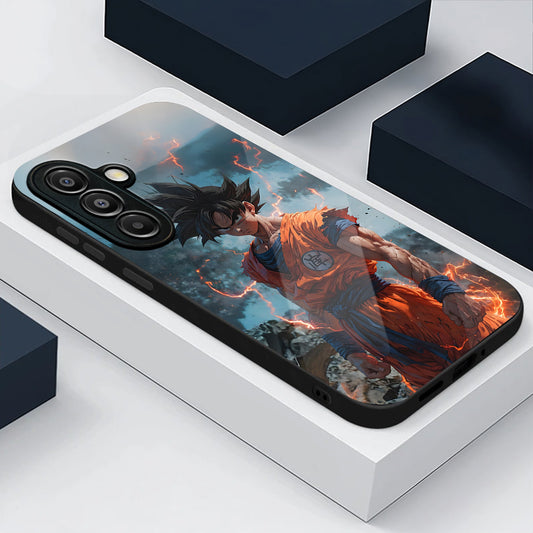 Samsung Galaxy A36 Premium Acrylic Shockproof Glass Back Case (Saiyan Power)