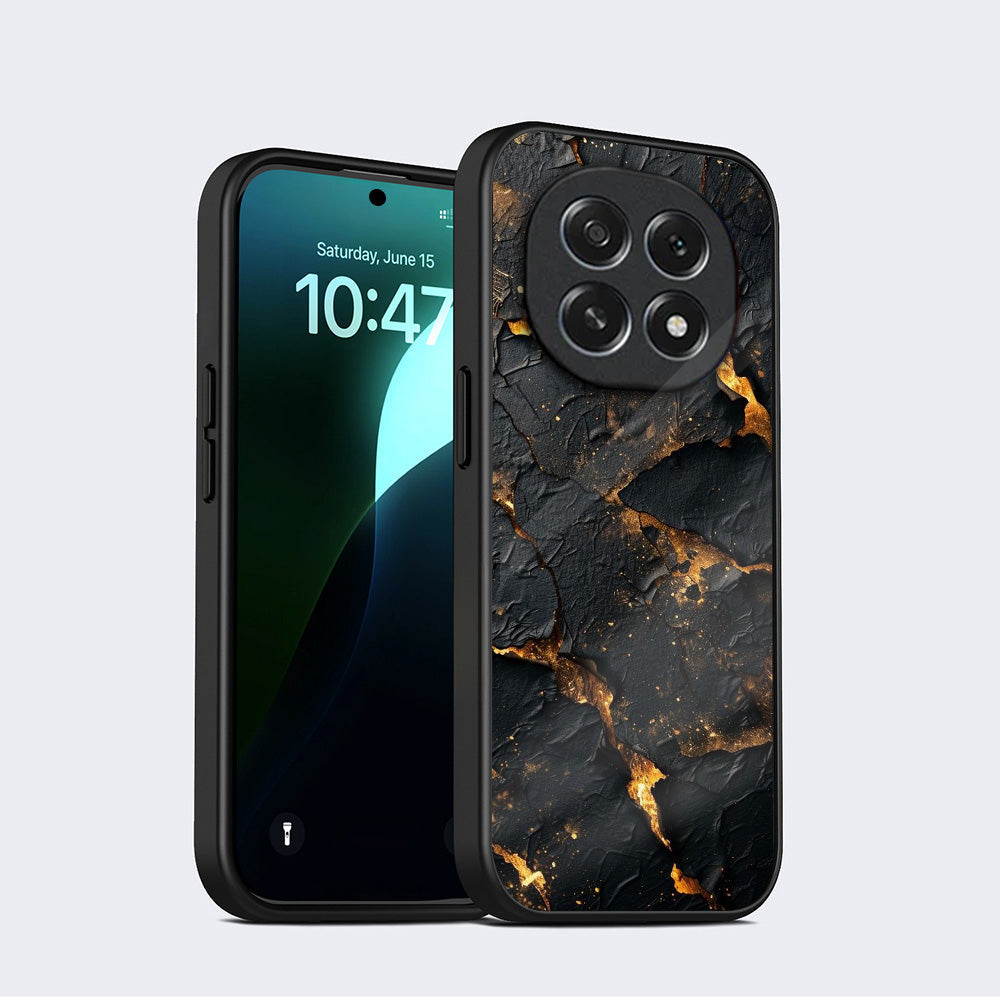 OPPO F29 Pro 5G Premium Acrylic Shockproof Glass Back Case (Volcanic Gold)