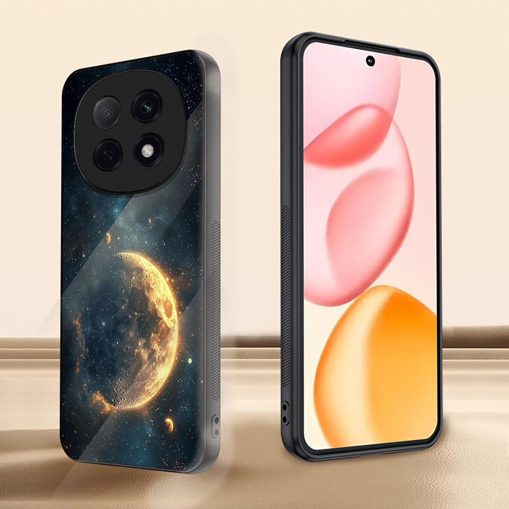 OPPO F29 Pro 5G Premium Acrylic Shockproof Glass Back Case (Golden Moon)