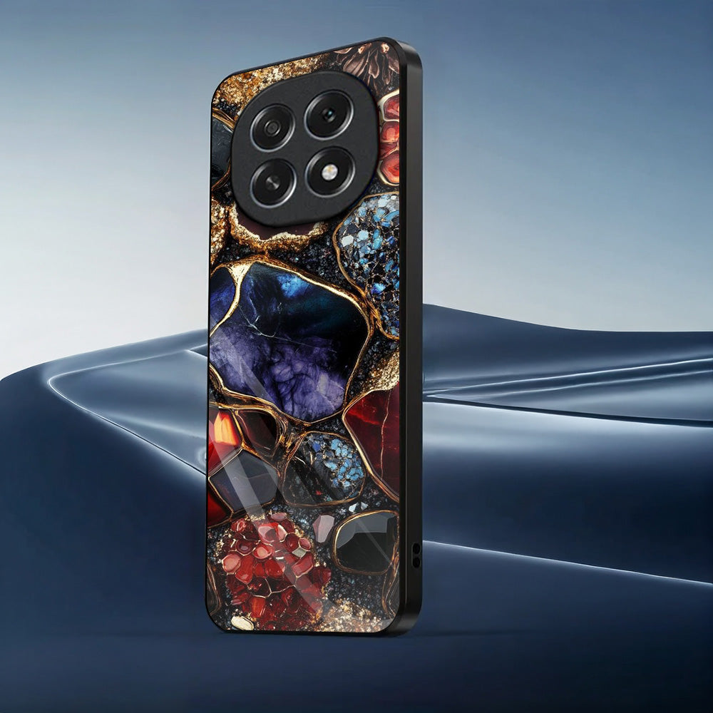 OPPO F29 Pro 5G Premium Acrylic Shockproof Glass Back Case (Royal Gemstone)