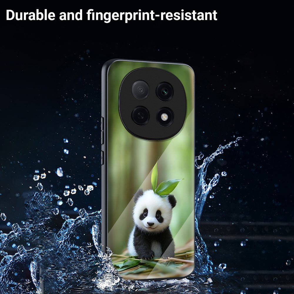 OPPO F29 Pro 5G Premium Acrylic Shockproof Glass Back Case (Bamboo Buddy Panda)