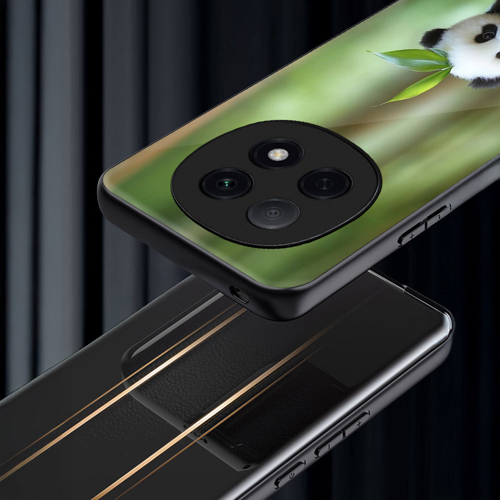 OPPO F29 Pro 5G Premium Acrylic Shockproof Glass Back Case (Bamboo Buddy Panda)