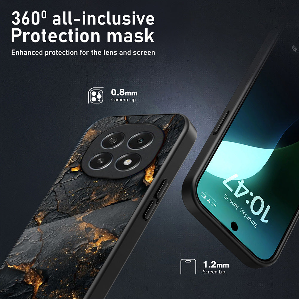 OPPO F29 Pro 5G Premium Acrylic Shockproof Glass Back Case (Volcanic Gold)