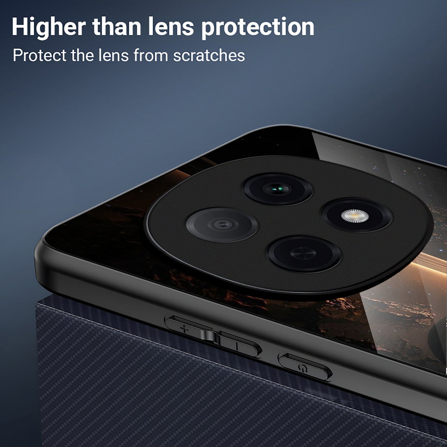 OPPO F29 Pro 5G Premium Acrylic Shockproof Glass Back Case (Orbit Horizon)