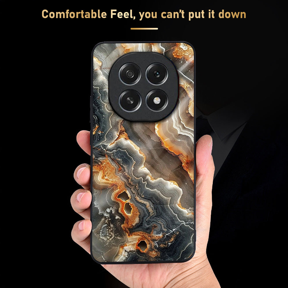 OPPO F29 Pro 5G Premium Acrylic Shockproof Glass Back Case (Golden Mosaic)