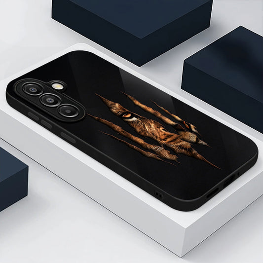 Samsung Galaxy A56 Premium Acrylic Shockproof Glass Back Case (Hidden Tiger)