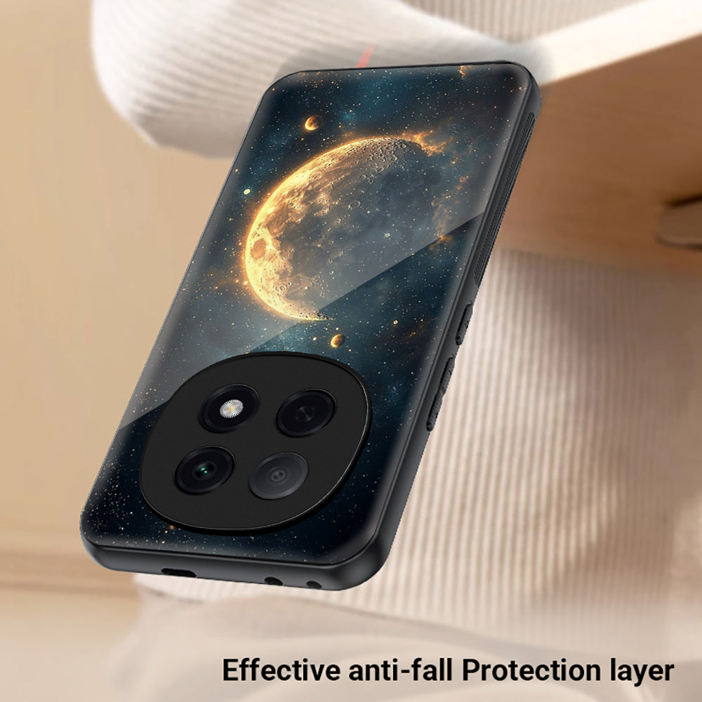 OPPO F29 Pro 5G Premium Acrylic Shockproof Glass Back Case (Golden Moon)